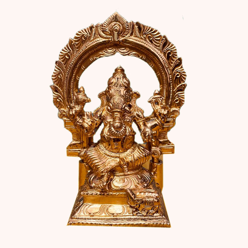 Vinayagar Panchaloha Idols with Tiruvachi | Vigrahams | 6 inch statue